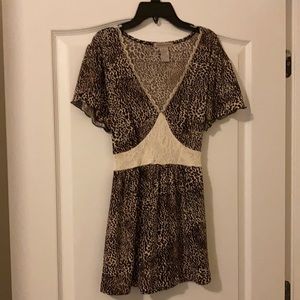 Susan Lawrence Animal Print Mini Dress.